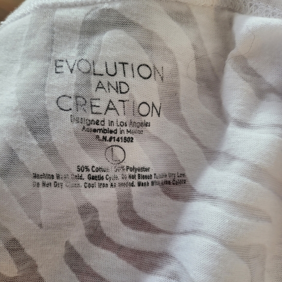 EVOLUTION & CREATION SIZE LARGE SLEEVELESS SHIRT - Picture 3 of 4